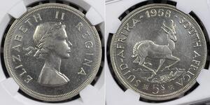 5 Шиллинг Южно-Африканская Республика Серебро Елизавета II (1926-2022)