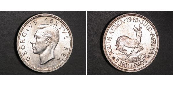 5 Шиллинг Южно-Африканская Республика Серебро Георг VI (1895-1952)