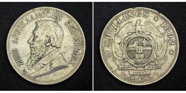 5 Шиллинг Южно-Африканская Республика Серебро Крюгер, Пауль (1825 - 1904)