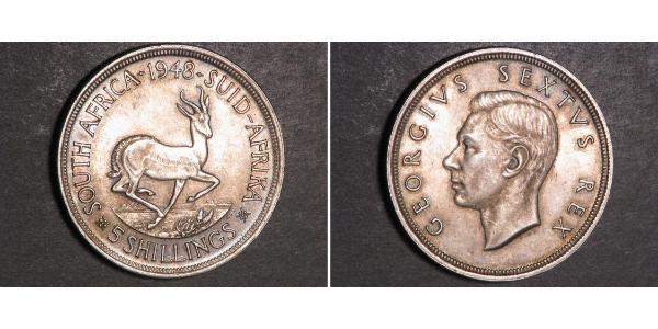 5 Шиллинг Южно-Африканская Республика Серебро Георг VI (1895-1952)