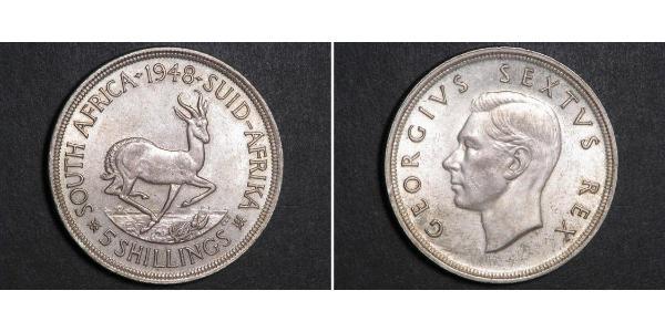 5 Шиллинг Южно-Африканская Республика Серебро Георг VI (1895-1952)