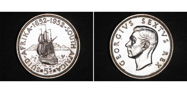 5 Шиллинг Южно-Африканская Республика Серебро Георг VI (1895-1952)