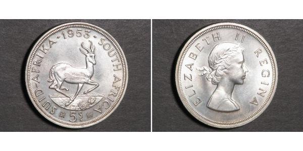 5 Шиллинг Южно-Африканская Республика Серебро Елизавета II (1926-2022)