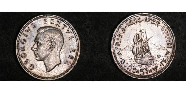 5 Шиллинг Южно-Африканская Республика Серебро Георг VI (1895-1952)