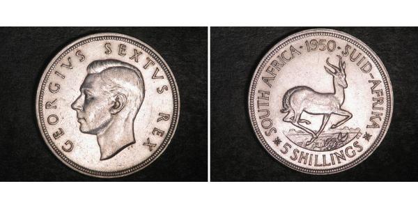 5 Шиллинг Южно-Африканская Республика Серебро Георг VI (1895-1952)