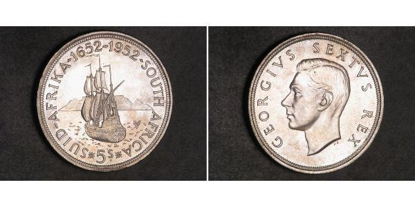 5 Шиллинг Южно-Африканская Республика Серебро Георг VI (1895-1952)