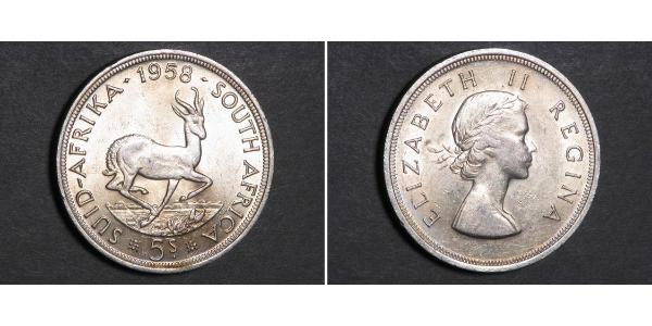 5 Шиллинг Южно-Африканская Республика Серебро Елизавета II (1926-2022)