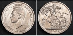 5 Шилінг Велика Британія (1922-) Нікель/Мідь Георг VI (1895-1952)