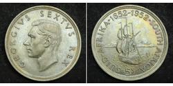 5 Shilling South Africa 銀 乔治六世 (1895-1952)