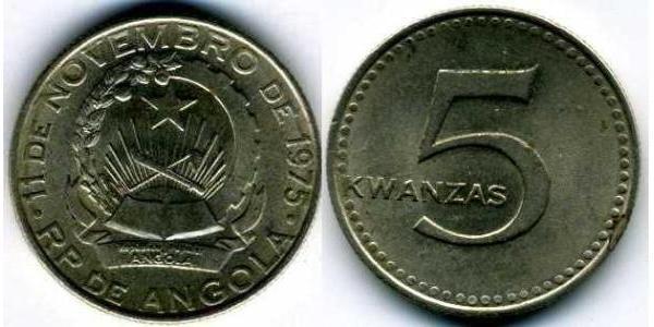 5 кванза Ангола,Республика Copper/Nickel 