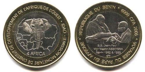 6000 Franc Benín Bimetal 