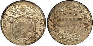 60 Baiocco Kirchenstaat (752-1870) Silber Pius VI ( 1717-1799)