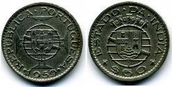 60 Centavo India portoghese (1510-1961) Rame/Nichel 
