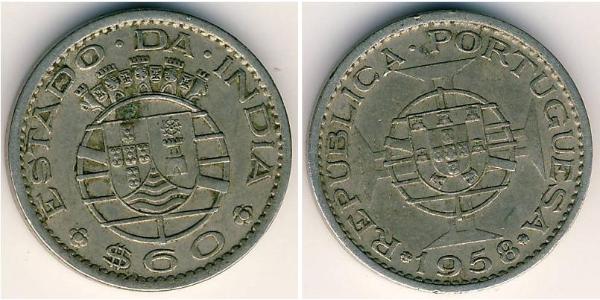 60 Centavo 葡屬印度 (1505 - 1961) 銅/镍 