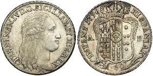 60 Grana Italian city-states Argent Ferdinand I of the Two Sicilies (1751 - 1825)