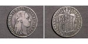 60 Grana Italian city-states Argent Ferdinand I of the Two Sicilies (1751 - 1825)