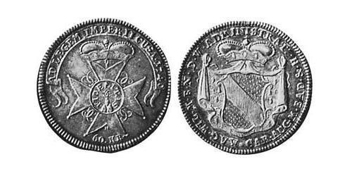 60 Kreuzer Margraviat de Bade-Durlach (1535 - 1771) Argent 