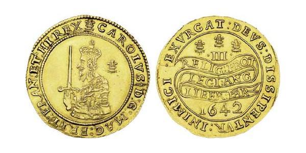 60 Shilling Kingdom of England (927-1649,1660-1707) Gold Charles I (1600-1649)