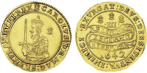 60 Shilling 英格兰王国 金 查理一世 (英格蘭) (1600 - 1649)