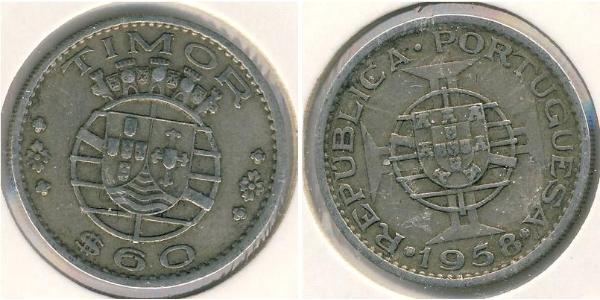 60 Сентаво Східний Тимор (1702 - 1975) / Португалія Цинк/Мідь 