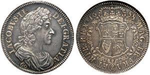 60 Шилінг Королівство Шотландії(843-1707) Срібло Яків II (1633-1701)
