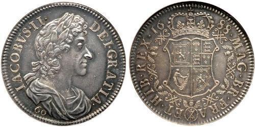 60 Шилінг Королівство Шотландії(843-1707) Срібло Яків II (1633-1701)