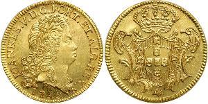 6400 Reis Brasilien Gold Johann V. von Portugal (1689-1750)