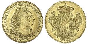 6400 Reis Brasilien Gold Peter III. von Portugal  (1717-1786)