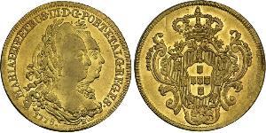 6400 Reis Brasilien Gold Peter III. von Portugal  (1717-1786)