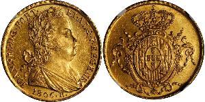 6400 Reis Brasilien Gold Johann VI. von Portugal  (1767-1826)