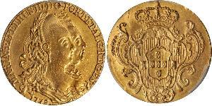 6400 Reis Brasilien Gold Peter III. von Portugal  (1717-1786)