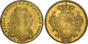 6400 Reis Brazil Gold Peter III of Portugal (1717-1786)