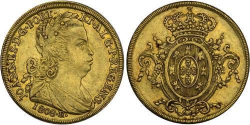 6400 Reis Brazil Gold John VI of Portugal (1767-1826)