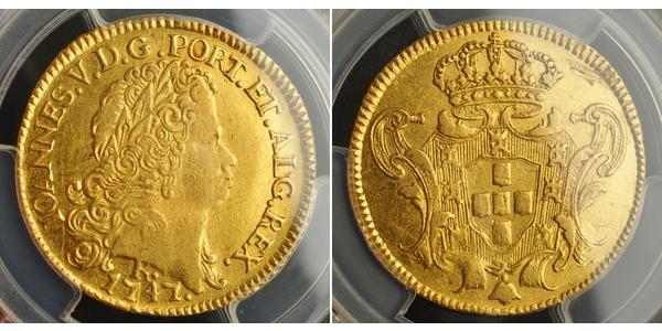 6400 Reis Brazil Gold John V of Portugal (1689-1750)