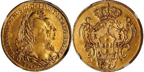 6400 Reis Brazil Gold Peter III of Portugal (1717-1786)