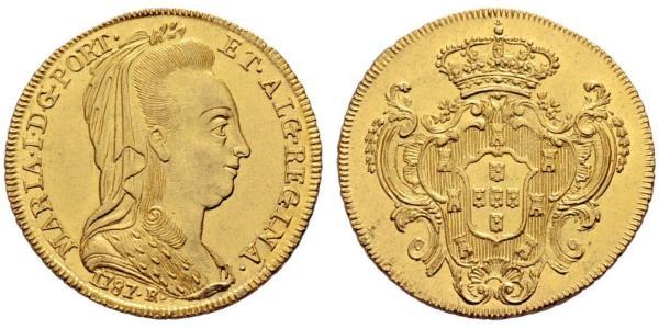 6400 Reis Brazil / Kingdom of Portugal (1139-1910) Gold Maria I of Portugal (1734-1816)