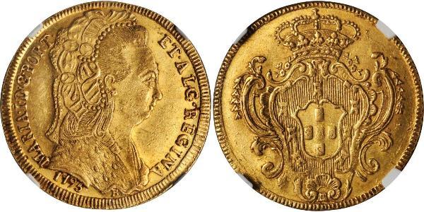 6400 Reis Brazil / Kingdom of Portugal (1139-1910) Gold Maria I of Portugal (1734-1816)