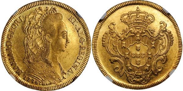 6400 Reis Brazil / Kingdom of Portugal (1139-1910) Gold Maria I of Portugal (1734-1816)