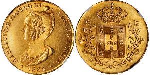 6400 Reis Kingdom of Portugal (1139-1910) Gold Maria II. von Portugal (1819-1853)