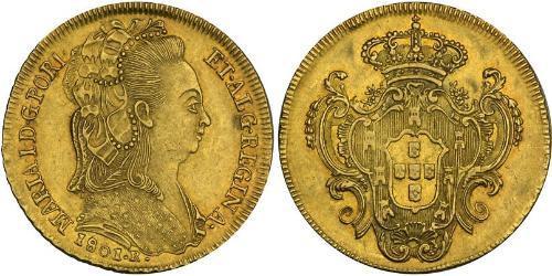 6400 Reis Kingdom of Portugal (1139-1910) / Brasilien Gold Maria I. von Portugal (1734-1816)