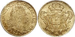 6400 Reis Brésil Or Jean V de Portugal (1689-1750)