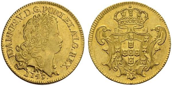 6400 Reis Brésil Or Jean V de Portugal (1689-1750)