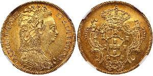 6400 Reis Brésil / Royaume de Portugal (1139-1910) Or Marie I de Portugal (1734-1816)