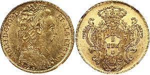 6400 Reis Brésil / Royaume de Portugal (1139-1910) Or Marie I de Portugal (1734-1816)