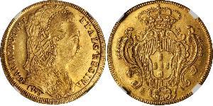 6400 Reis Brésil / Royaume de Portugal (1139-1910) Or Marie I de Portugal (1734-1816)