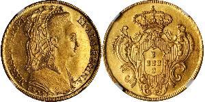 6400 Reis Brésil / Royaume de Portugal (1139-1910) Or Marie I de Portugal (1734-1816)