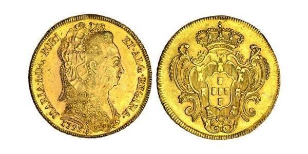 6400 Reis Brésil / Royaume de Portugal (1139-1910) Or Marie I de Portugal (1734-1816)