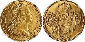 6400 Reis Brasil Oro Joseph I of Portugal (1714-1777)