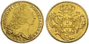 6400 Reis Brasil Oro Joseph I of Portugal (1714-1777)