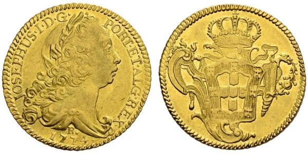 6400 Reis Brasil Oro Joseph I of Portugal (1714-1777)